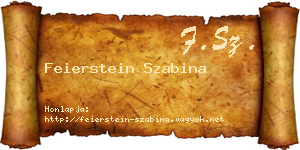 Feierstein Szabina névjegykártya