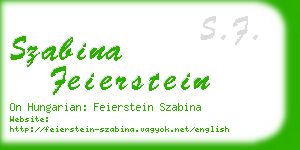 szabina feierstein business card
